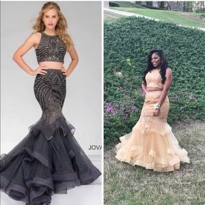 AUTHENTIC JOVANI PROM DRESS - CHAMPAGNE 46881